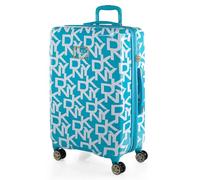 DKNY - Maleta Mediana con 4 Ruedas Giratorias para Viajes Largos Tipo Trolley Ideal como Maletas de Viaje Grandes 23 Kilos y Maleta Viaje Mediana Resistentes, Sky Blue