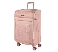 DKNY - Maleta Mediana con 4 Ruedas Giratorias para Viajes Largos Tipo Trolley Ideal como Maletas de Viaje Grandes 23 Kilos y Maleta Viaje Mediana Resistentes, Vintage Rose Logo Print