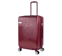 DKNY - Maleta Mediana rígida con 4 Ruedas giratorias, Cierre Seguro Candado de Combinacion TSA y diseño Resistente, Apta para 23 Kilos Viajes Largos y escapadas., Granate