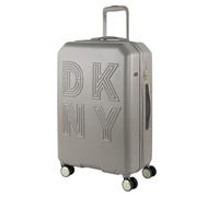 DKNY - Maleta Mediana rígida con 4 Ruedas giratorias, Cierre Seguro Candado de Combinacion TSA y diseño Resistente, Apta para 23 Kilos Viajes Largos y escapadas., Ash