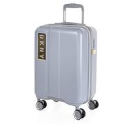 DKNY - Maletas De Viaje Cabina 55x40x20 Equipaje De Mano Avion Trolley Cabina Duradero Ligero Ruedas Silenciosas., White Silver