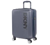 DKNY - Maletas De Viaje Cabina 55X40X20 Rígidas Trolley con Ruedas Maleta De Mano para Avion Maleta Cabina Ligera Equipaje De Mano para Viajes Cortos Compatible Ryanair, Azul