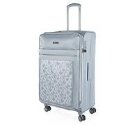 DKNY - Maletas Grandes - Maleta Grande Blanda de Tela. Trolley Maletas de Viaje Blandas y de Tela Resistentes. Maletas de Viaje con candado de combinacion., Storm Grey Logo Print