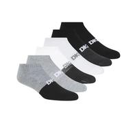DKNY Men's 6 Pack Sport Cushion Low Cut Socks Calcetines, Logotipo Gris/Blanco/Negro, 9-13 para Hombre