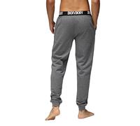 DKNY Men's Loungewear Jersey Trousers with Waistband Casual Pants, Charcoal, XL
