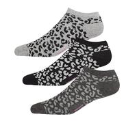 DKNY Mujer Calcetines de Tobillo Carboncillo/Negro/Gris Paquete de 3 Talla 37-40