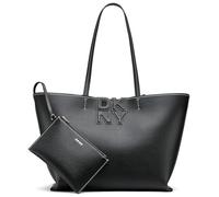 DKNY Mujer Nicole Tote, Negro y gris topo claro, talla única