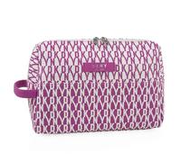 DKNY - Neceser Viaje Grande Mujer Bolsa Aseo Mujer Plegable Impermeable con Compartimentos Organizadores para Cosméticos y Accesorios de Higiene, Rosa