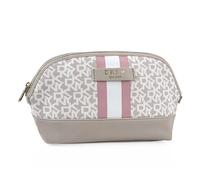 DKNY - Neceser Viaje Grande Mujer Bolsa Aseo Mujer Plegable Impermeable con Compartimentos Organizadores para Cosméticos y Accesorios de Higiene, Rosa