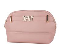DKNY - Neceser Viaje Grande Mujer Bolsa Aseo Mujer Plegable Impermeable con Compartimentos Organizadores para Cosméticos y Accesorios de Higiene, Rosa empolvado