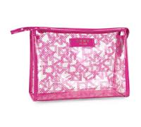 DKNY - Neceser Viaje Grande Mujer Bolsa Aseo Mujer Plegable Impermeable con Compartimentos Organizadores para Cosméticos y Accesorios de Higiene, Fucsia