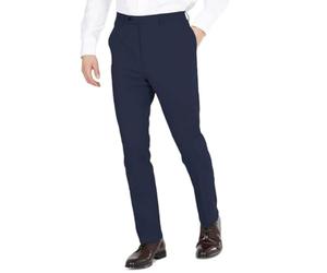 DKNY Pantalones clásicos para Hombre, Azul Marino, 34W x 30L