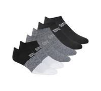 DKNY Paquete de 6 calcetines deportivos acolchados de corte bajo para mujer, Negro/Blanco, 9-11