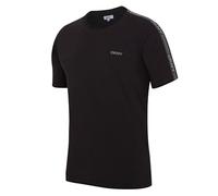 DKNY Penguins Camiseta Hombre Manga Corta 100% Algodón Negra | Camisetas Hombre Ropa Deportiva y Loungewear con Cuello Redondo y Banda Lateral | Camiseta de Algodón Hombre Negra | Idea Regalo Hombre