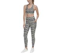 DKNY Printed High Waist 7/8 Leggings, Zest Boucle Plaid, M De Las Mujeres