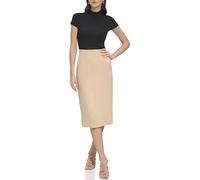 DKNY Pull On Pencil Skirt Falda, Madera de sándalo, XL Mujeres