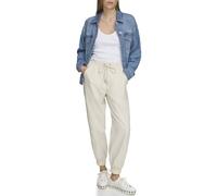 DKNY Pull On Tie Waist Side Stripe Trousers, Pantalones de chándal De Las Mujeres, Light City Khaki,