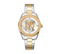 DKNY Reloj de Cuarzo Chambers Midi Cuarzo 5 ATM, Plateado y Dorado, Talla única, Moderno