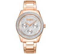 DKNY Reloj de Cuarzo Chambers Multi Glitz 5 ATM, Oro Rosa, Einheitsgröße, Moderno
