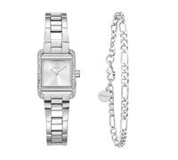 DKNY Reloj de Cuarzo Mini Square Watch Set Quartz 3 ATM, Plata, uno Que es, Pulsera