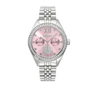 DKNY Reloj de Cuarzo Multi Function Watch Cuarzo 5 ATM, Plateado y Rosa, uno Que es, Pulsera