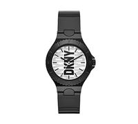 DKNY Reloj de mujer Chambers Quartz/3 movimiento manual, caja de 36 mm y correa de poliuretano NY6645