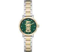 DKNY Reloj para mujer Soho de aleación en tono dorado con tres agujas, NY6676