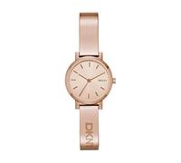 DKNY Reloj para mujer Soho, movimiento de tres manecillas, caja de acero rosa dorado de 24 mm con correa de acero, NY2308