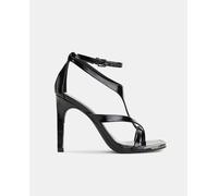 DKNY Sandalias de tacón Audrey de mujer en piel sintética con tacón de aguja. Negro 37
