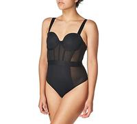 DKNY Sheers Strapless Bodysuit Body, Negro (Black BP), Talla única (Talla del Fabricante: 34B) para Mujer