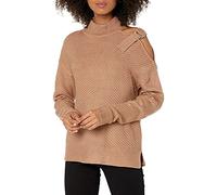 DKNY Sportswear Women's Knit Sweater Top-3qu-l Suter Pulver, Malva, L para Mujer