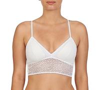 DKNY Sujetador Demi sin Forro de Encaje Moderno para Mujer, Blanco (Poplin White), 70 C (Talla del Fabricante: 32C)