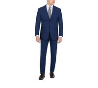 DKNY Traje de Alto Rendimiento para Hombre, Ajuste Moderno, Chaqueta de Negocios separada, Cuadros Azules, 32W / 34L
