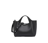 DKNY Willa Mini Satchel, 100% Poliuretano Mujeres, Negro/Plateado, Small