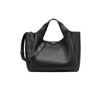 DKNY Willa Satchel, Bolso de Mano para Mujer, Negro/Plata