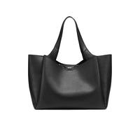 DKNY Willa Tote, Bolsa de Mano para Mujer, Negro/Plata