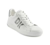DKNY Women's Abeni-Lace Up on S Sneakers, White Nickel, 37.5 EU