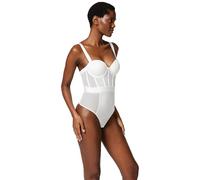 DKNY Women's Sheers Strapless Bodysuit, Dark White, 34C