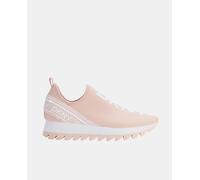 DKNY Zapatillas Abbi de mujer tipo calcetín bajas logo. Rosa 39