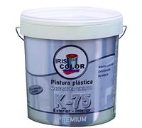 DKOR PINTURA PLASTICA PREMIUM BLANCO MATE SUPER VINILICO K-75 (máxima cubrición, extra lavable, no salpica, especial lisos, interior-exterior 14L. IRIS COLOR