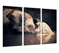 DKORARTE Cuadro Moderno Fotografico Elefante, conexión, paz y amor, Yoga, Namasté, 97 x 62 cm, ref. 27412