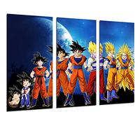 DKORARTE Cuadro Moderno Fotografico Vídeo juego, Dragon Ball, Son Goku, Evolución, 97 x 62 cm, ref. 27339