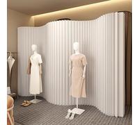 DKPLOE Biombo De Papel Tipo AcordeóN Separador PortáTil de Ambientes de Papel Recto con Reja En Forma de S Y Ondulado, Estructura Ligera Escalable Decorativo para Casa Oficina