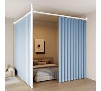 DKPLOE Cortinas Separadoras de Ambientes Sin Perforar Barra Separadora de Pared Opaca con Privacidad Altura Ajustable 210-310Cm Ancho 90-410Cm Se Extiende Vertical Y Horizontalmente