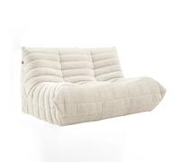 DKPLOE SillóN de Espuma de Alta Resiliencia Sin Estructura PequeñO No Requiere Montaje Ideal para Balcones Estudios Salas de Estar Y Dormitorios(Blanco,140cm)