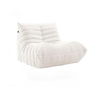 DKPLOE SillóN de Espuma de Alta Resiliencia Sin Estructura PequeñO No Requiere Montaje Ideal para Balcones Estudios Salas de Estar Y Dormitorios(Blanco,90cm)