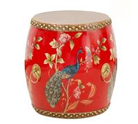 DKPLOE Taburete de JardíN Chino Taburete con Forma de Tambor Esmaltado Y Pintado A Mano Taburetes Decorativos de Estilo Chinoiserie Adecuados para Salones Balcones