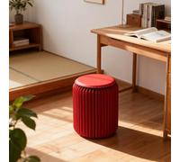 DKPLOE Taburete Plegable PortáTil Tipo AcordeóN Taburete Ligero Y Plegable. Gran Capacidad de Carga Ideal para Salas de Estar Estudios Oficinas Y CafeteríAs(Rojo,30cm(11.8in))