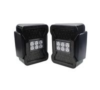 DKPMWD 2X Luz Trasera DRL Freno Señal De Giro Inverso Para Jeep Para Wrangler JK 2007-2017 Lámpara Montaje LED Piloto Trasero(Negro)