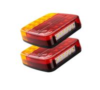 DKPMWD Reflector De Luces Traseras Para Remolque 12v, Lámpara Multifunción Para Caravana, Camión, Furgoneta, 2x Con Luz Matrícula LED Piloto Trasero